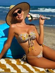 Shein Mustárszínű Fürdő Bikini Minta (XL)