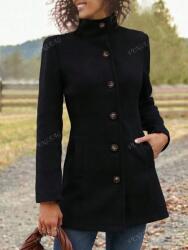 Shein Fekete Egysoros Kabát (M)