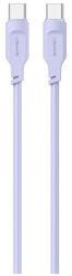 USAMS USB-C to USB-C kábel 100W 1.2m port kijelző gyors töltés Lithe Series lila SJ567USB03 (SJ567USB03)