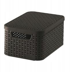 Keter Kosár tetővel, barna, 7 l, műrattan, Curver (205839)