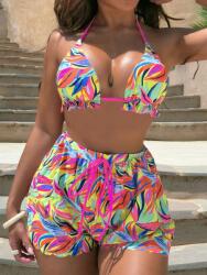 Shein Háromrészes Színes Bikini Szett (L)