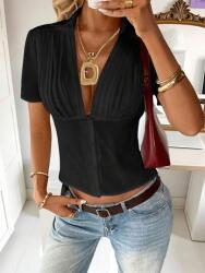 Shein Fekete Derékpántos Ing (L) (605766)