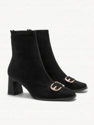  Fekete Velúr Bakancs Arany Díszítéssel (37, 5) (606271)