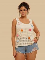 Shein Ekrü Kötött Felső (0XL) (607632)