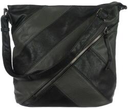 Feng Da Ferdén szürke csíkos fekete műbőr női oldaltáska Feng Da (f 6794 black)