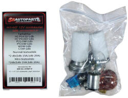 SBAutoparts H1 + H7 12V izzókészlet, papír dobozban