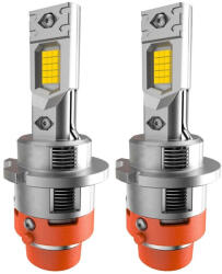 LEDtech D2S LED izzó CANBUS 6500K Jégfehér - Hideg fehér 5590 CSP LED autóba - D SERIES M65 6000 lm - 2db-os készlet ✔️ (D2S-LED-M65)