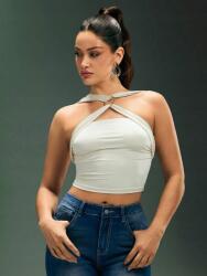 Shein Testhezálló Ekrü Felső (L) (606645)