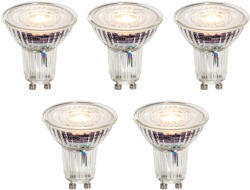 LUEDD 5 darabos GU10 50 mm-es dimmelhető LED izzókészlet, átlátszó, 4, 9 W, 430 lm, 2700 K (03269)