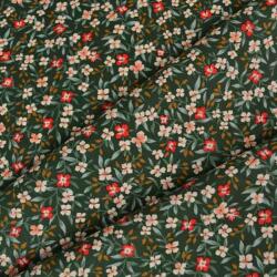 Takoy Popelín pamut anyag Jane sötétzöld