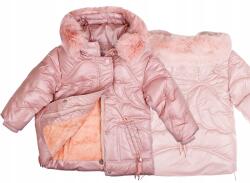 F-26 Rózsaszín fényes kabát Szárnyas téli szőrme meleg 4 110 116 (YF-21318B)