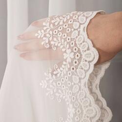 Markizeta Mg Fátyolra hímzett függöny, finom 280cm magas lengyel 0, 5m Ecru 123445 (123445)