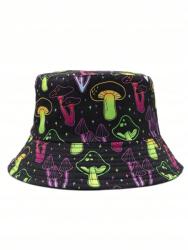 Shein Fekete Bucket Mintás Kalap (607067)