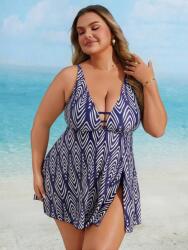 Shein Sötétkék Tankini Mintás (3XL) (607002)