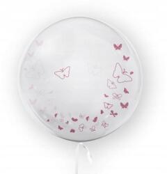  Léggömb 45cm "Pillangók" rózsaszín Tuban