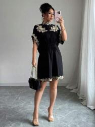 Shein Fekete Ruha Mini Hímzés (L)