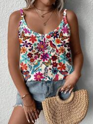 Emery Rose Fehér Virágos Felső (1XL) (608656)