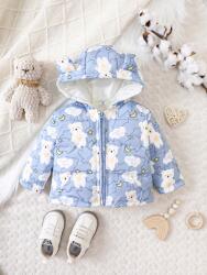 Shein Kék Mintás Kabát (18-24M) (605728)