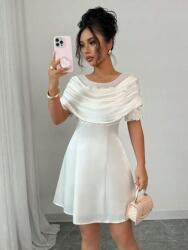 Shein Ekrü Szatén Ruha (L) (607191)