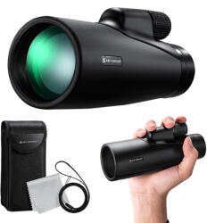 K&F Concept 12x50 HD monokulár távcső, BAK4, IP65 vízálló, fekete