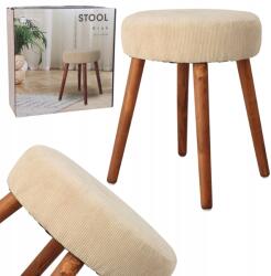 Home Styling Collection Kárpitozott szék krémszínű 35x35xh45 cm Fa Szék Barna (AAE340010)