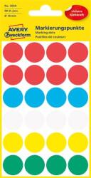 Avery-Zweckform Etikett, 18 mm, kör, AVERY ZWECKFORM, 5 különböző szín, 96 etikett/csomag (AY3089) - officesprint