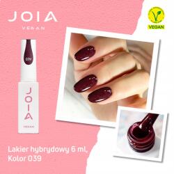 JOIA vegan Hibrid körömlakk Joia vegan 039 Piros mikrocsillámokkal 6 ml