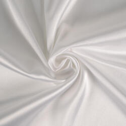 Takoy Țesătură satin lucios stretch alb