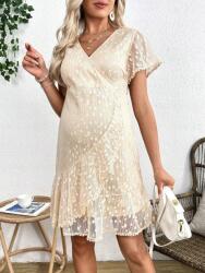 Shein Világos Bézs Rövid Ujjú Ruha (s) (608633)