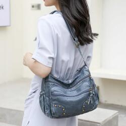 Shein Kék Strasszos Kézitáska (607146)