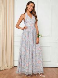 Shein Kék Ruha Maxi Virágok (M) (607750)