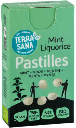 Terrasana Bomboane bio din lemn dulce si menta, Liqourice, fara gluten, 250 g