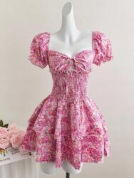 Shein Rózsaszín Ruha Mini Virágok (xs) (606874)