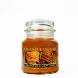 Cheerful Candle Cheerful Candle® Orange Cinnamon Clove közepes üveggyertya 454 g