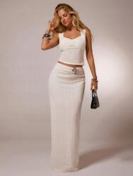 Shein Ecru Maxi Szoknya (s) (607818)