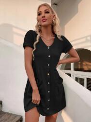 Shein Fekete Ruha Mini Zsebek (xs) (606259)