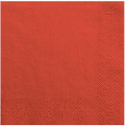  Szalvéta, 3 rétegű, piros, 33x33cm (1 db / 20 db. ) (SP33-1-007)