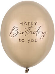  Léggömbök 30 cm, Boldog születésnapot, fémes hideg arany (1 db / 50 db) (SB14M-341-019Z)