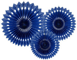  Decorative Rosettes, Navy Blue, 20-30cm (1 pkt / 3 pc. ) (RPB1-074)