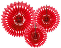  Függő dekoráció, piros, 20-30cm (1 db / 3 db) (RPB1-007)