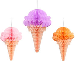  Selyempapír dekorációk Fagylalt, 20-30 cm, mix (1 pkt / 3 db. ) (DB8)