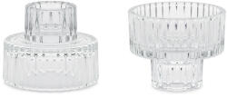  Üveg gyertyatartó 2 az 1-ben éllel, 6, 5x5, 5 cm (1 db / 4 db) (SS4)