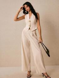  Poeselle Bézs Nadrág Mellény Szett (s)