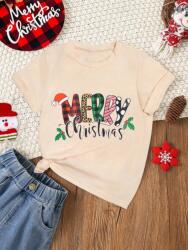 Shein Ecru Póló Karácsonyi Nyomtatás (5L) (605573)