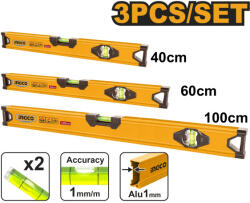 INGCO Vízmérték szett 3 részes 400-600-1000 mm (HSL10403) - agrotrade