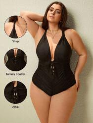 Shein Fekete Egyrészes Fürdőruha (2XL) (606370)