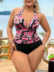 Shein Fekete Virágos Fürdőruha (1XL)