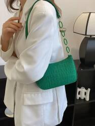 Shein Zöld Mintás Kézitáska (607836)