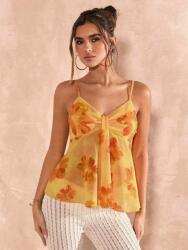 Shein Chiffon Vállpántos Felső (s) (607049)