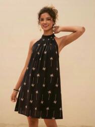 Shein Sötétkék Ruha Hímzéssel (xs) (605768)